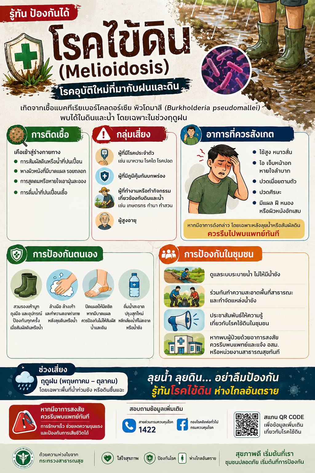 ประชาสัมพันธ์โร คอุบัติใหม่ภัยใกล้ตัวที่เรามองไม่เห็น เตือนพี่น้องประชาชน/นักศึกษาดูแลสุขภาพกินร้อนช้อนกลางและหมั่นล้างมือบ่อยๆ